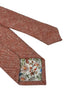 rusty red brick 100% wool  tie with speckled design